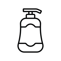 shampoo bottle icon vector design template in white background