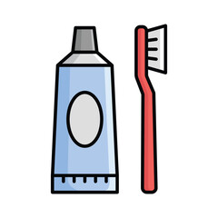 toothbrush icon vector design template in white background