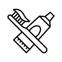 toothbrush icon vector design template in white background