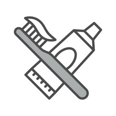 toothbrush icon vector design template in white background