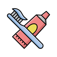 toothbrush icon vector design template in white background