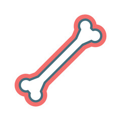 Flat White Bone Icon Illustration A Single High Resolution Vector Graphic for Design Projects