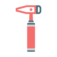 Naklejka premium Blue Flat Otoscope Icon Design for Medical and Healthcare Applications single high resolution icon depicting