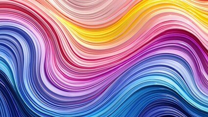 Smooth wavy abstract background with vibrant rainbow colors