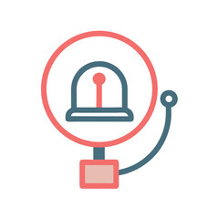 Flat Hospital Service Bell Icon Design Single bell icon for hospital reception area hospital
