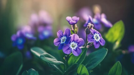 Obraz premium Close-up of vibrant purple flowers