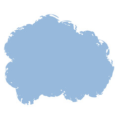 Light Blue Watercolor Brush Stroke on White Background