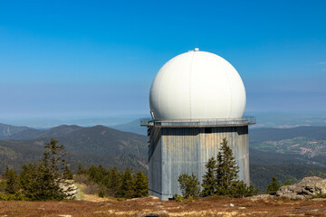 Radaranlage auf dem Gipfel des Grossen Arber, Bayerischer Wald