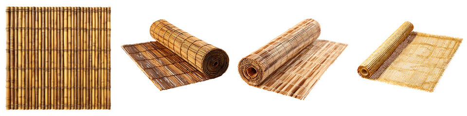 Rolled Bamboo Mat Texture: Natural Backgrounds for Crafts and Design