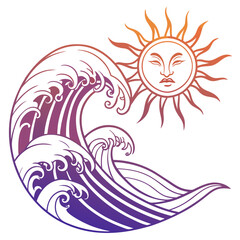 sun and waves