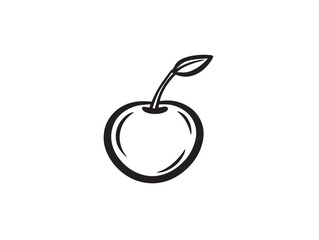 Obraz premium Natural Ziziphus Fruit Icon with Fresh Line Art Design