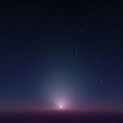 Obraz premium Serene Night Sky with Stars and Subtle Horizon Glow