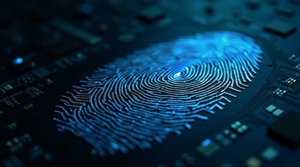 Digital identity concept — horizontal minimal image for cybersecurity and authentication visuals.