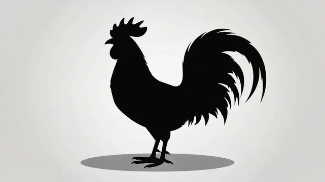Silhouette of a rooster (2)