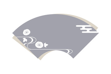 Fan Shape Frame – Traditional Japanese Design (PNG Transparent Background)