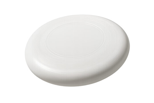 Classic white frisbee hovering, isolated on a transparent background, ready for integration into any design project - Powered by Adobe