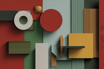 create photorealistic ultraminimalist image that showcases abstract modern background with geometric shapes and