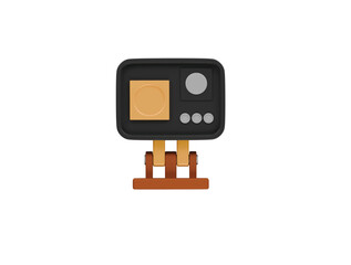 action camera icon 3d illustration render
