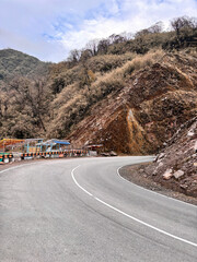 Hi terrain Mountain road of East Sikkim