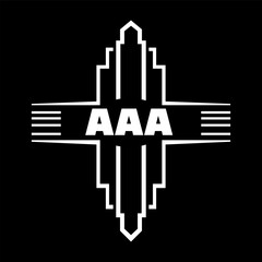 aaa letter logo and icon design 