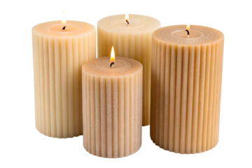 Beige Pillar Candles - Elegant Home Decor