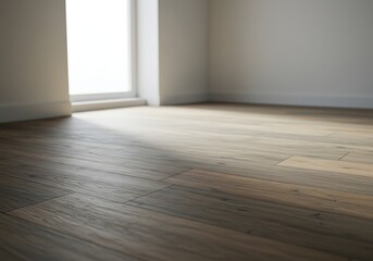 Minimalist interior featuring wood floor and natural light from window
