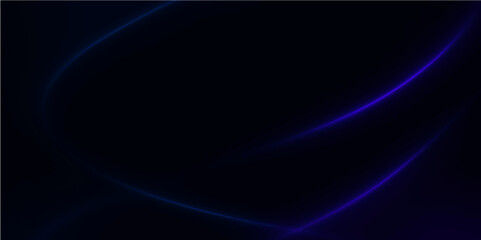 Flowing blue and purple lines create a dark, futuristic wave pattern on an abstract background, evoking glowing energy and motion