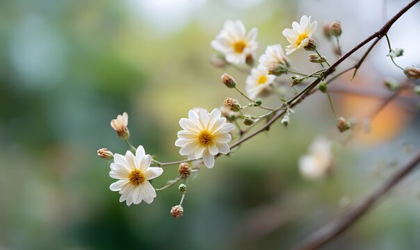 Flowers slowly blooming,