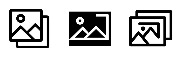 Picture Icon - Outline Vector Line Art