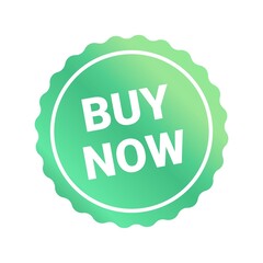 Colorful Buy now badge, sticker with offer and discount.