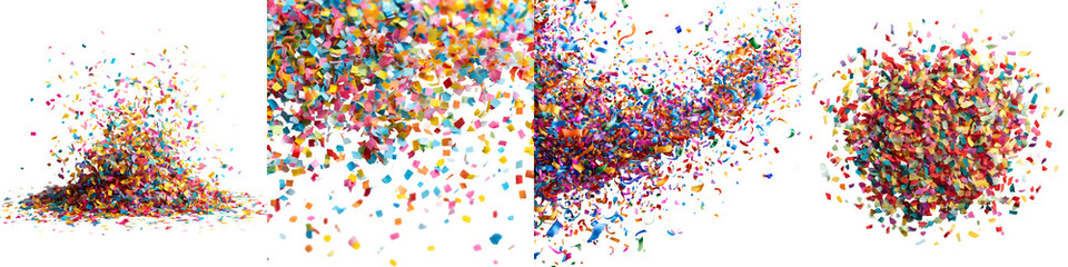 Colorful Powder Explosion: Abstract Particle Burst on White