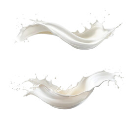Milk splash isolated on a white background with a clipping path