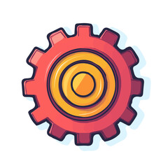 Minimalistic 2D flat icon featuring a bearing, clean vector design, simple illustration style, isolated on a white background, modern element in vector and EPS format.