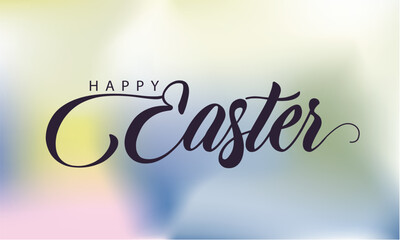 graffiti slogan print, Happy Easter black linear lettering with swooshes. Modern vector calligraphy. Design text element, Black paint lettering isolated on gradient color background.eps8