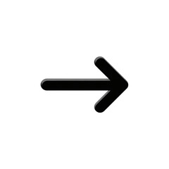 Fototapeta premium Thin Line Right Arrow Outline PNG – Minimalist Navigation Icon