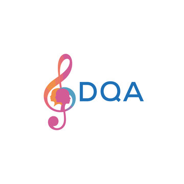 DQA &ldquo;Creative music logo with human silhouettes and treble clef in gradient colors, DQA Later Logo, modern artistic design isolated on white background&rdquo;
