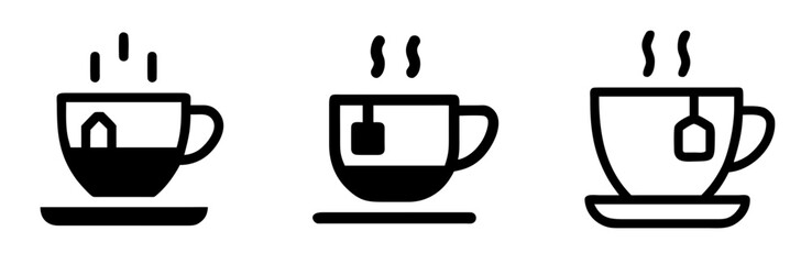 Fototapeta premium Tea Cup Icon - Coloring Book Page Outline