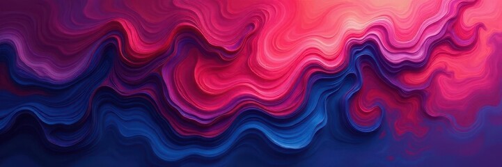Obraz premium Crimson bleeds into indigo, creating abstract swirling forms , red, gradient, art