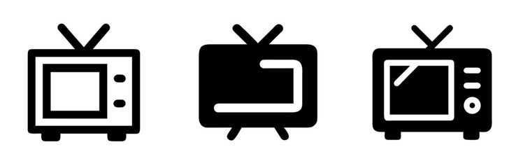 Obraz premium TV Icon – Television and Media Device Symbol Vector Illustration
