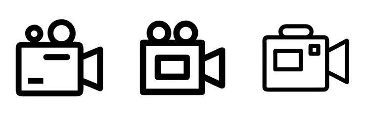 Video Camera Icon - Recording and Media Symbol Vector Illustration