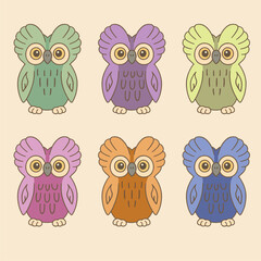 Owl with feather-patterned belly (Guatemalan Tecolote)