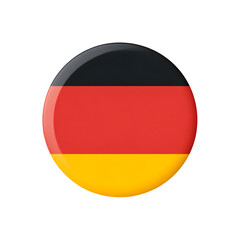 Naklejka premium German Flag Circle Badge on Transparent Background
