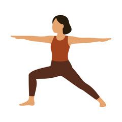 Modern Flat Design Yoga Woman Illustrations