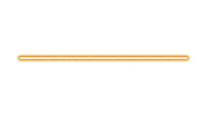 Long brown neon line. Glowing bright brown neon light with grains. Vibrant brown glow flashing neon effect. Transparent background design element. Modern light streak. Digital art decoration PNG