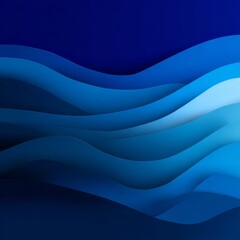 Obraz premium Abstract Blue Waves Background with Smooth Gradients and Flow