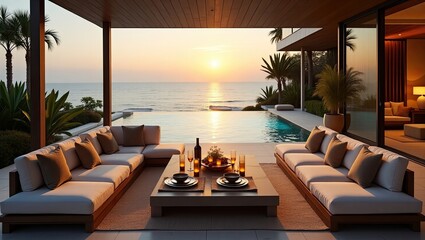 swimming pool at night