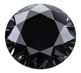 A black diamond with a clear center