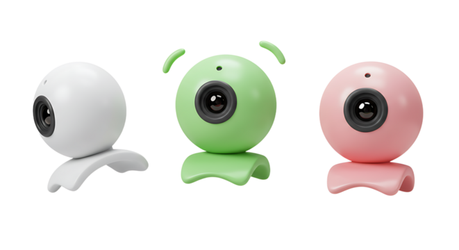 Colorful Playful Webcams with Unique Designs and Distinctive Features.