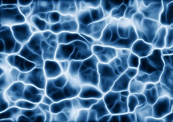 Abstract glowing blue fractal network design