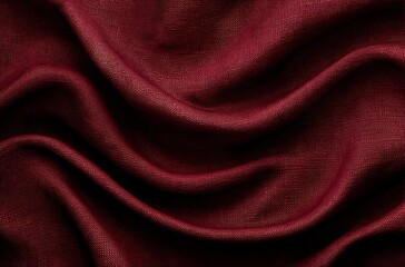 Obraz premium A dark red background with waves of fabric